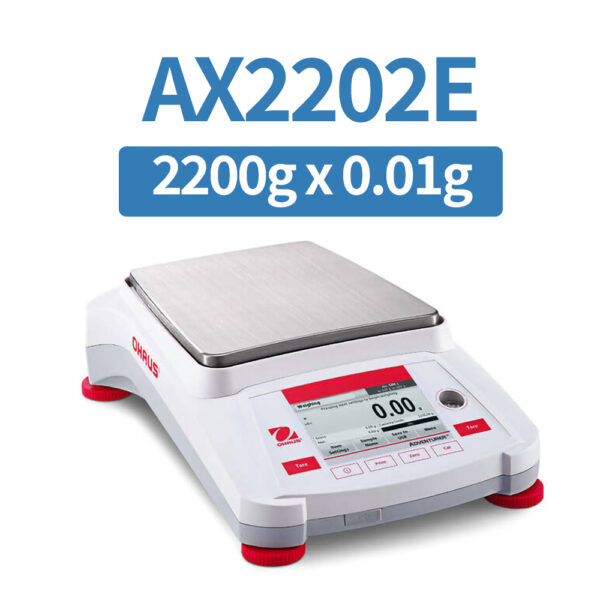 OHAUS AX2202E Precision Balance, 2200 g x 0.01 g, External Calibration