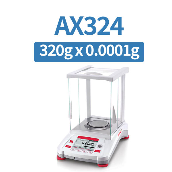OHAUS AX324 Analytical Balance, 320 g x 0.1 mg, Internal Calibration