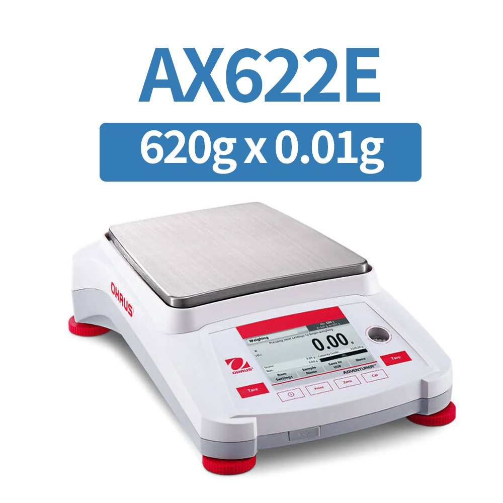OHAUS AX622E Precision Balance, 620 g x 0.01 g, External Calibration
