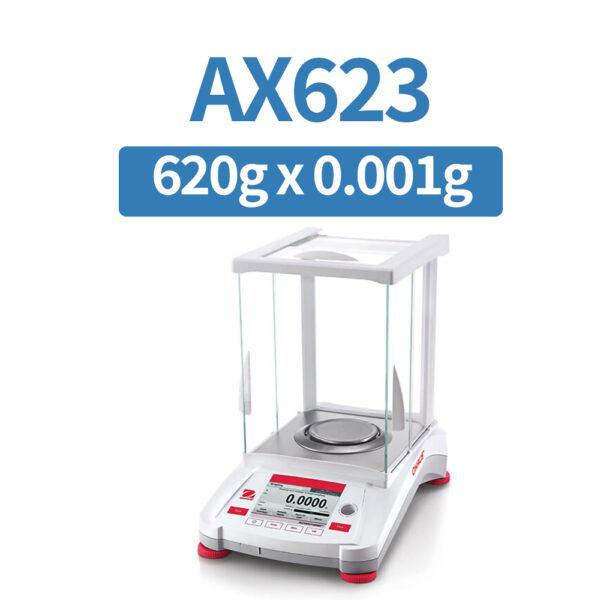 OHAUS AX623 Precision Balance, 620 g x 1 mg, Internal Calibration
