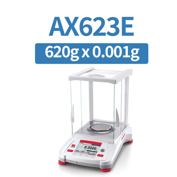 OHAUS AX623E Precision Balance, 620 g x 1 mg, External Calibration