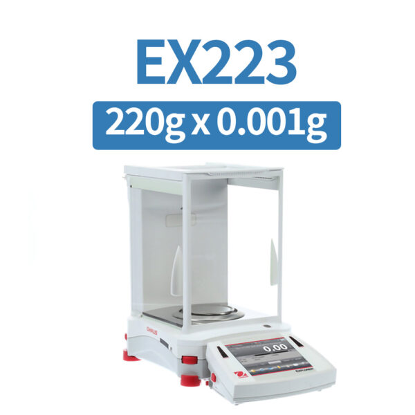 OHAUS EX223 Precision Balance, 220 g x 1 mg, Internal Calibration
