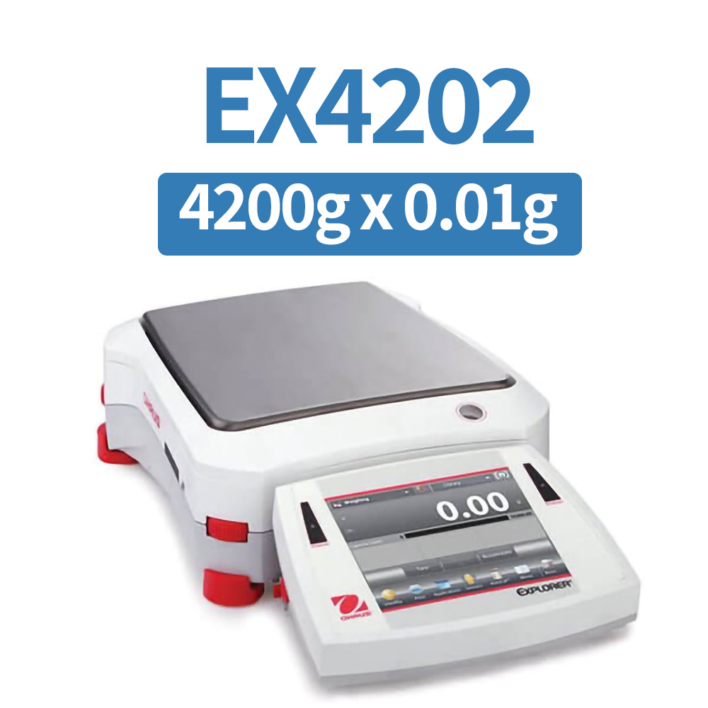 OHAUS EX4202 Precision Balance, 4200 g x 0.01 g, Internal Calibration