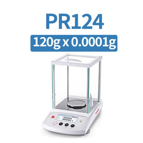 OHAUS PR124 Analytical Balance, 120 g x 0.1 mg, Internal Calibration