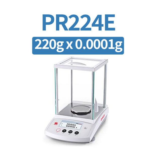 OHAUS PR224E Analytical Balance, 220 g x 0.1 mg, External Calibration