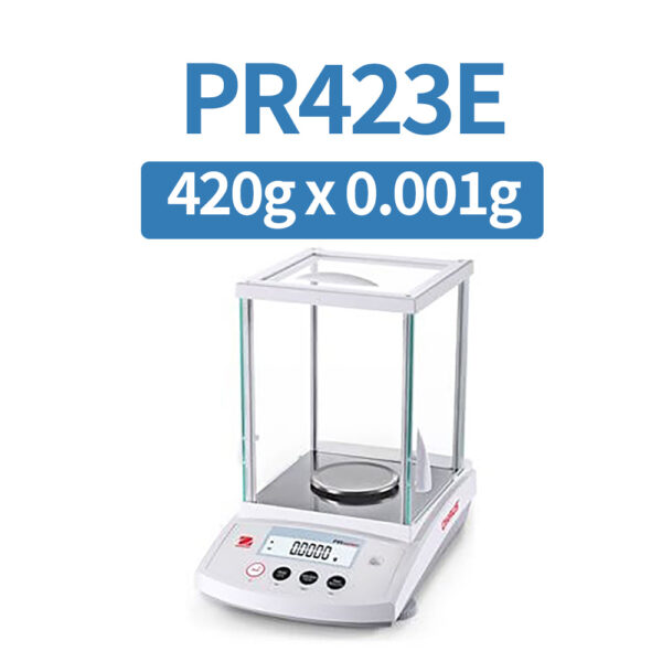 OHAUS PR423E Precision Balance, 420 g x 1 mg, External Calibration