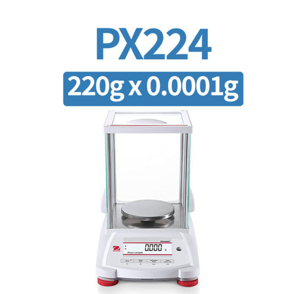 OHAUS PX224 Analytical Balance, 220 g x 0.1 mg, Internal Calibration