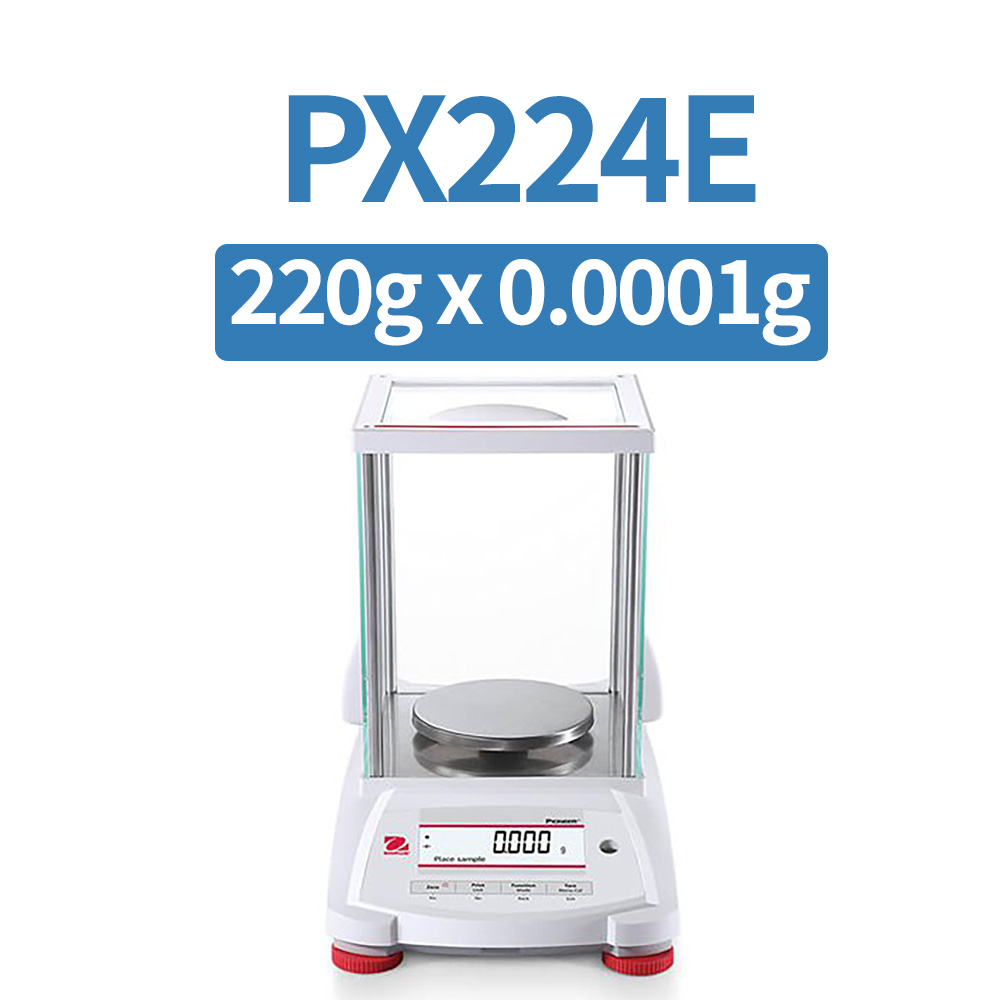 OHAUS PX224E Analytical Balance, 220 g x 0.1 mg, External Calibration