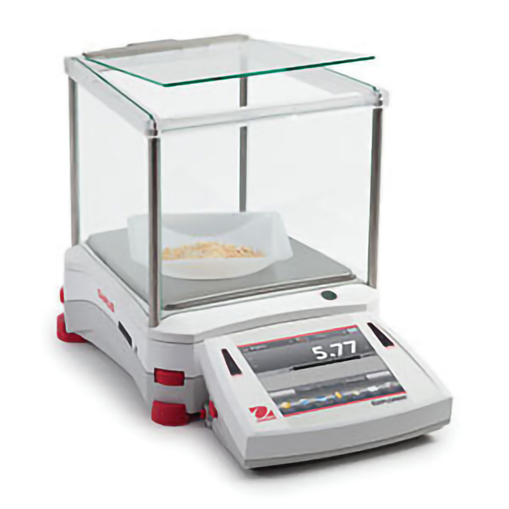 OHAUS EX124AD analytical balance 120g x 0.0001g semi-automatic calibration laboratory scale